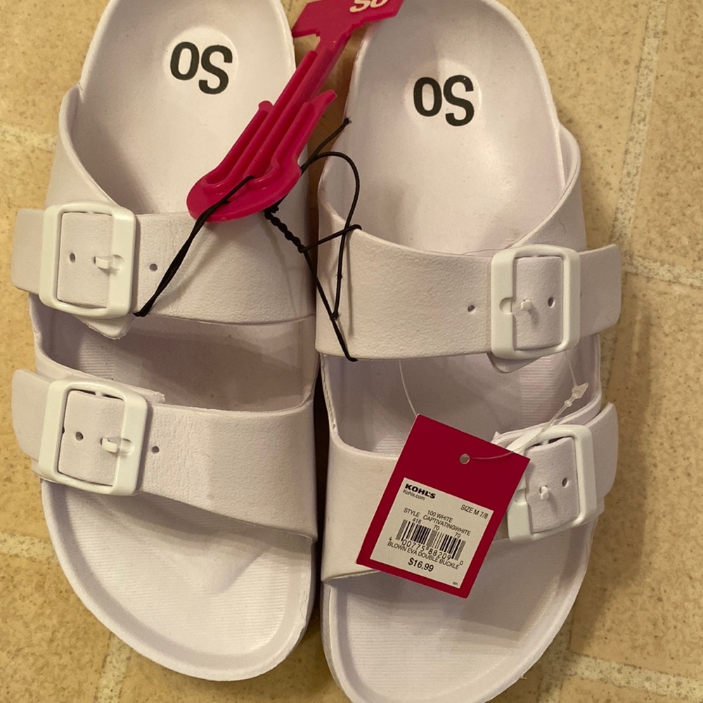 New White So sandals